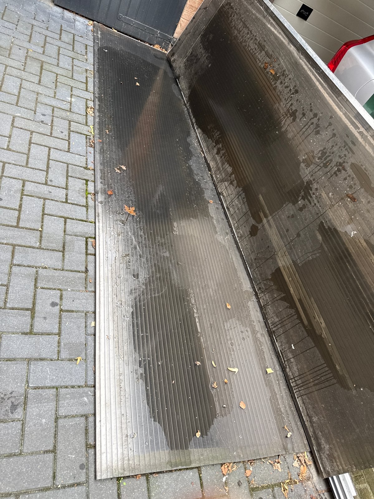 Transparante  grijs platen voor afdak of overkapping, Ophalen of Verzenden, Gebruikt, Overige materialen, Minder dan 20 mm