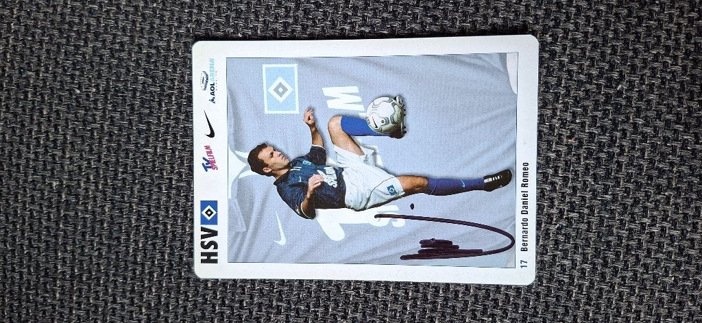 Spelerskaart met handtekening; Bernard Romeo # HSV, Verzamelen, Sportartikelen en Voetbal, Ophalen of Verzenden, Nieuw, Buitenlandse clubs