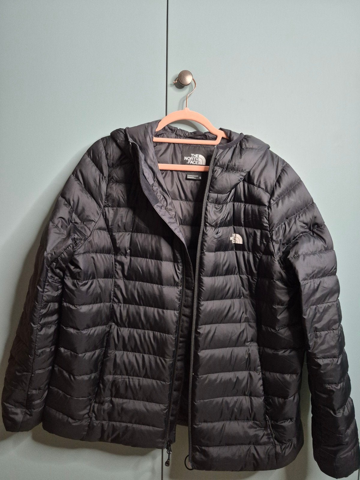 The North Face donsjas maat XL, Zwart, Maat 46/48 (XL) of groter, Ophalen of Verzenden, Zo goed als nieuw