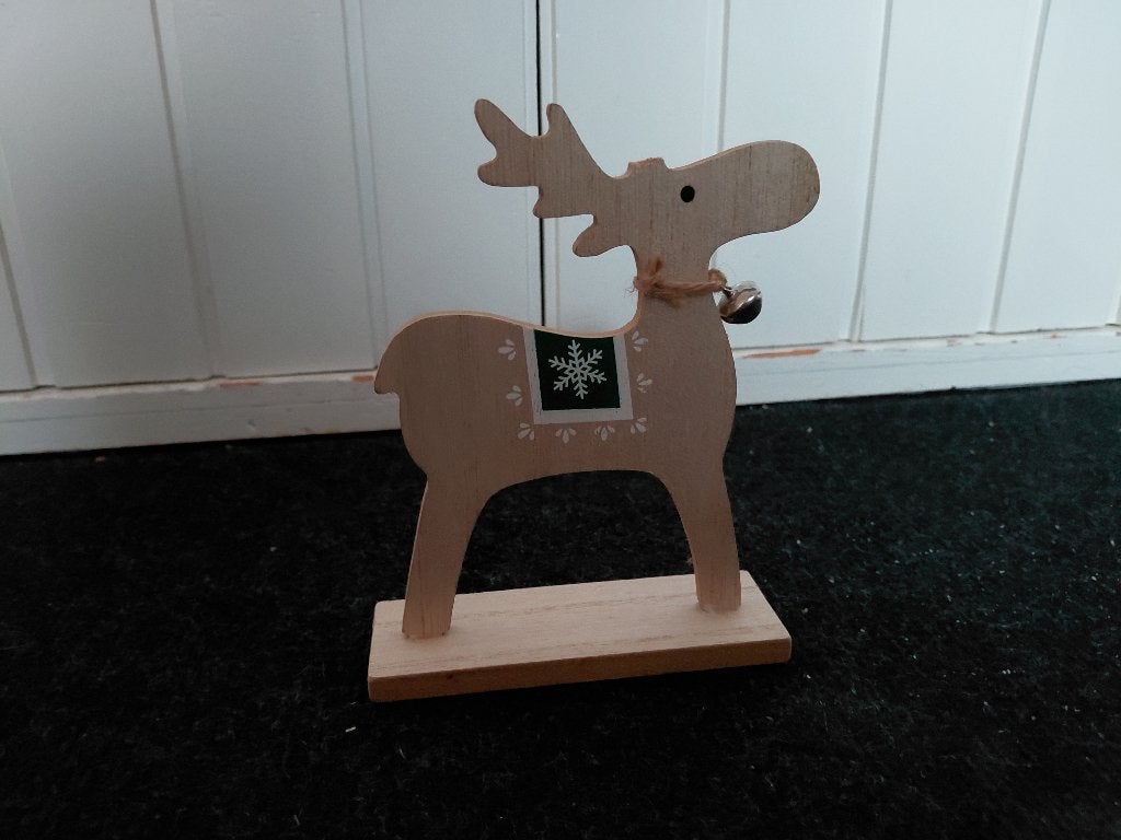 2 houten kerstherten, Ophalen, Zo goed als nieuw