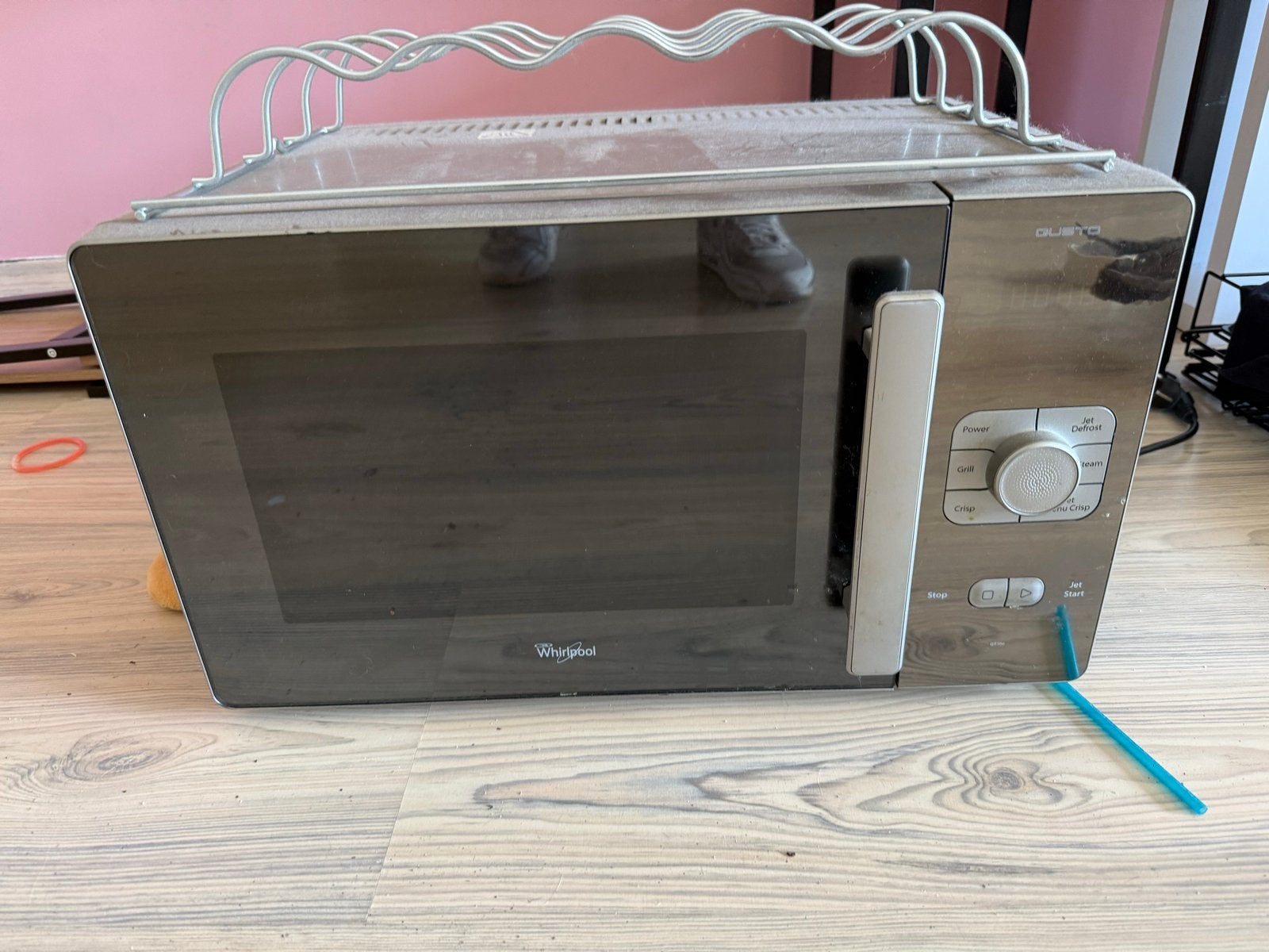 Whirlpool Combimagnetron - Gebruikt, met grill en crisp, Witgoed en Apparatuur, Magnetrons, Combimagnetron, Gebruikt, Ophalen of Verzenden