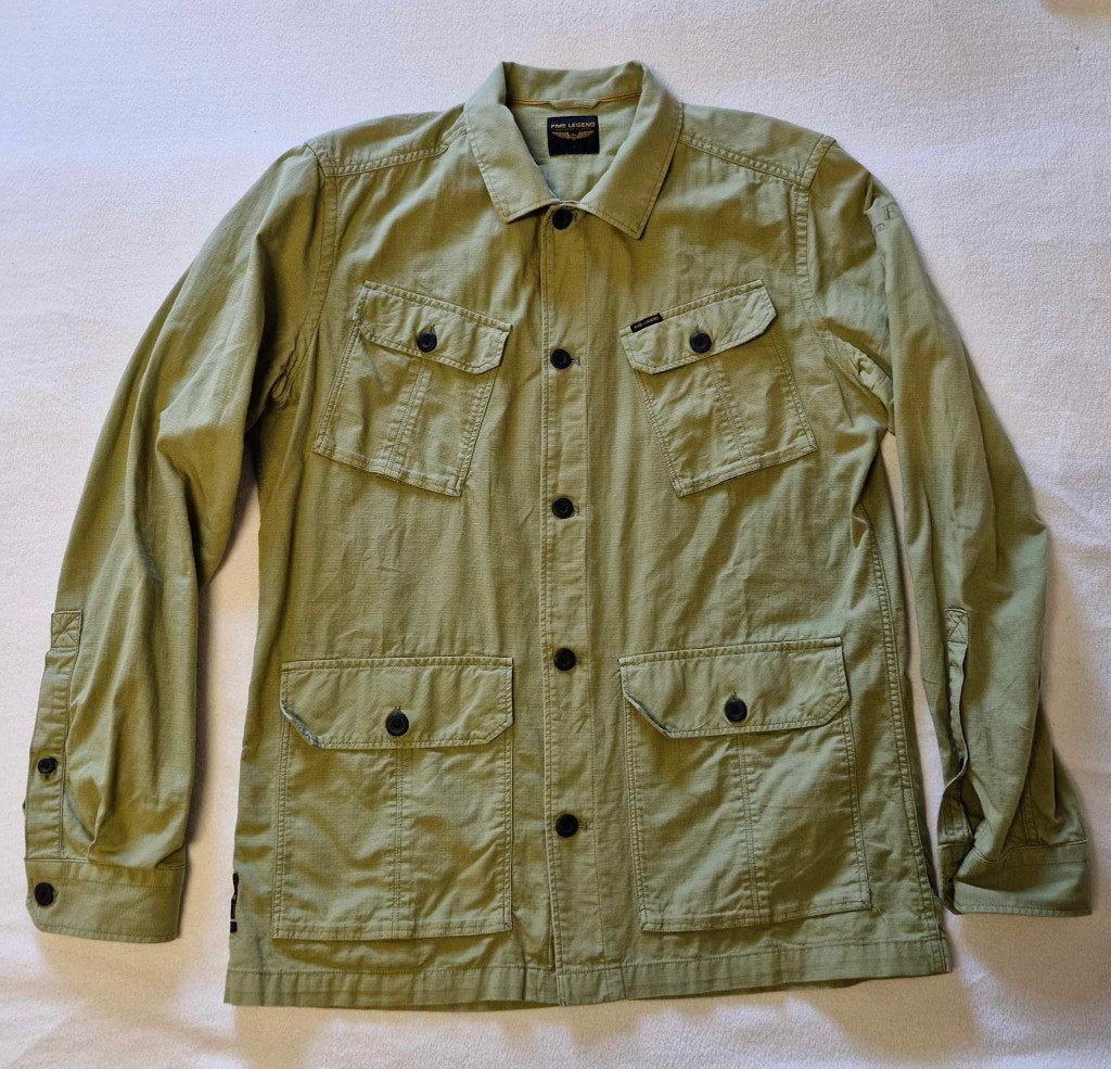 pme jas hemd jack khaki XL, Kleding | Heren, Jassen | Zomer, Maat 56/58 (XL), Ophalen of Verzenden, Zo goed als nieuw, Pme Legend