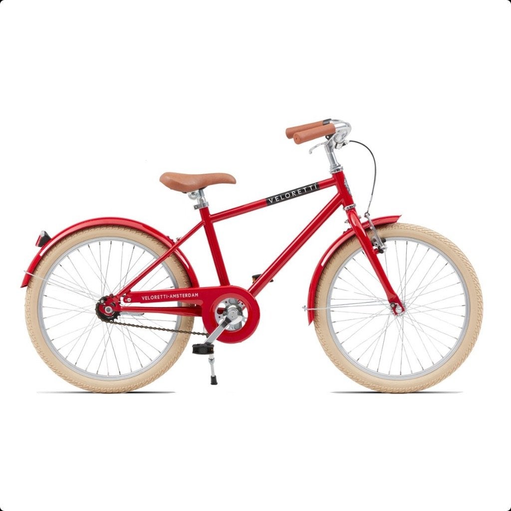 Veloretti Junior Brandweer Rood 5-8 jaar - Zo goed als nieuw, Fietsen en Brommers, Ophalen, Terugtraprem, Veloretti, Minder dan 16 inch