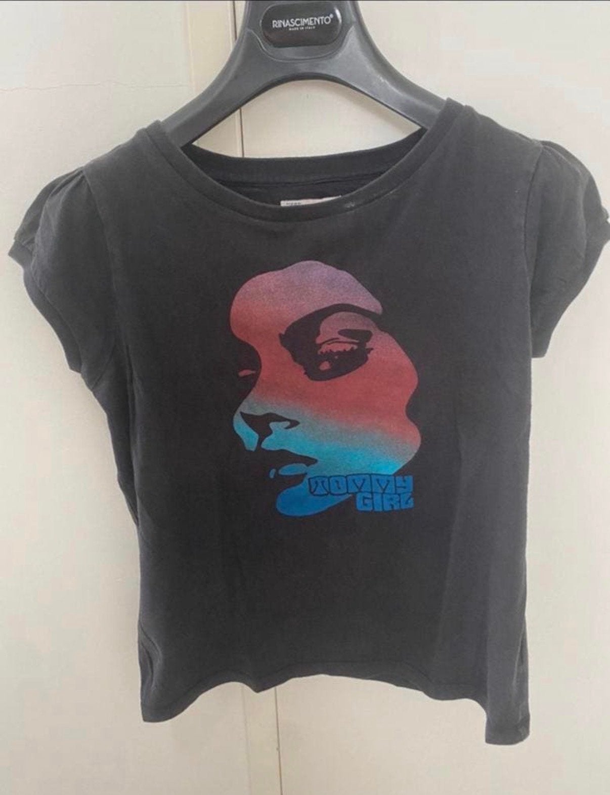 Tommy Hilfiger dames shirt M, Maat 38/40 (M), Zwart, Ophalen of Verzenden, Korte mouw