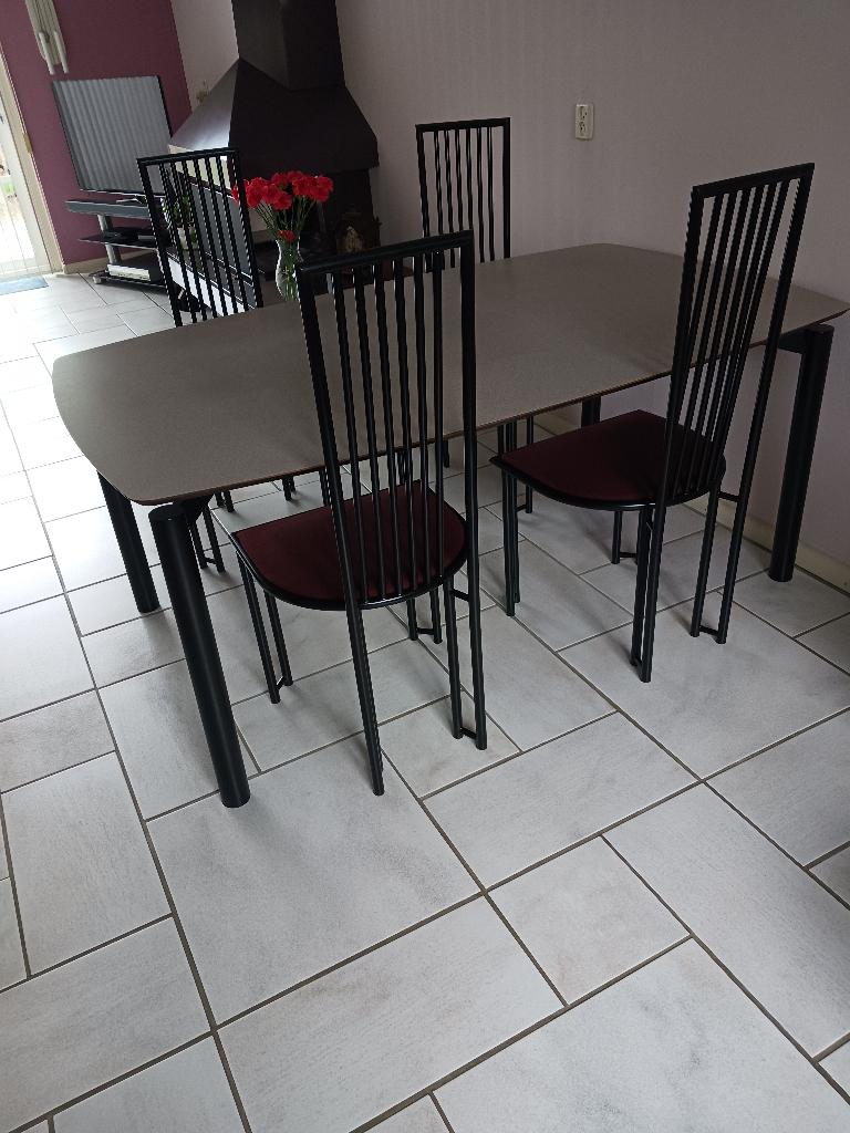 Eethoek en salontafel, Ophalen, Gebruikt, Modern, 4 tot 6 stoelen