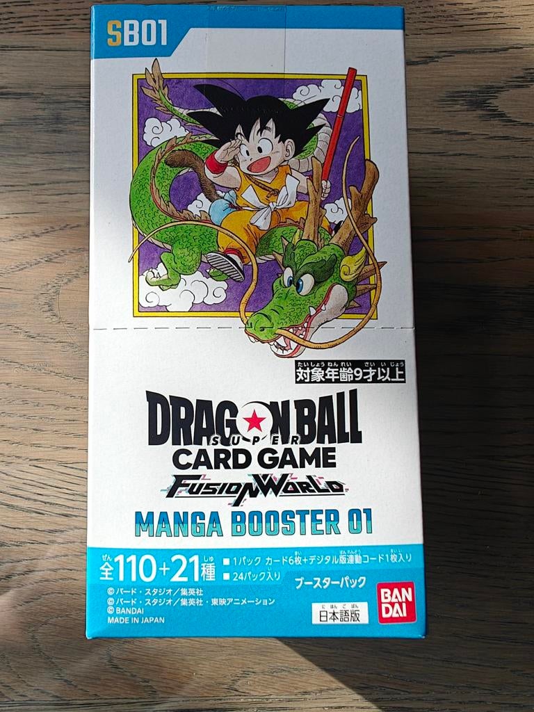 Dragonball Super SB01 Manga 01 Booster Box Sealed Japanese, Ophalen of Verzenden, Nieuw, Boosterbox, Foil