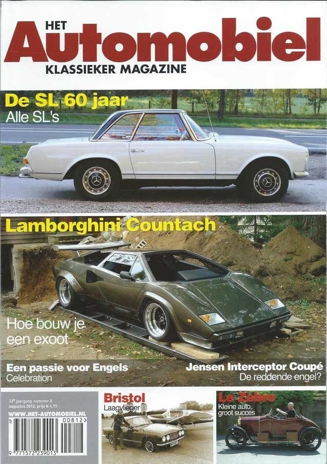 Automobiel 8 2012 : Mercedes Benz SL - Lamborghini Countach, Ophalen of Verzenden, Gelezen, Algemeen
