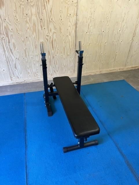 Halterset 100 kg inclusief verstelbare halterbank, Ophalen, Zo goed als nieuw, Benen, Halterset