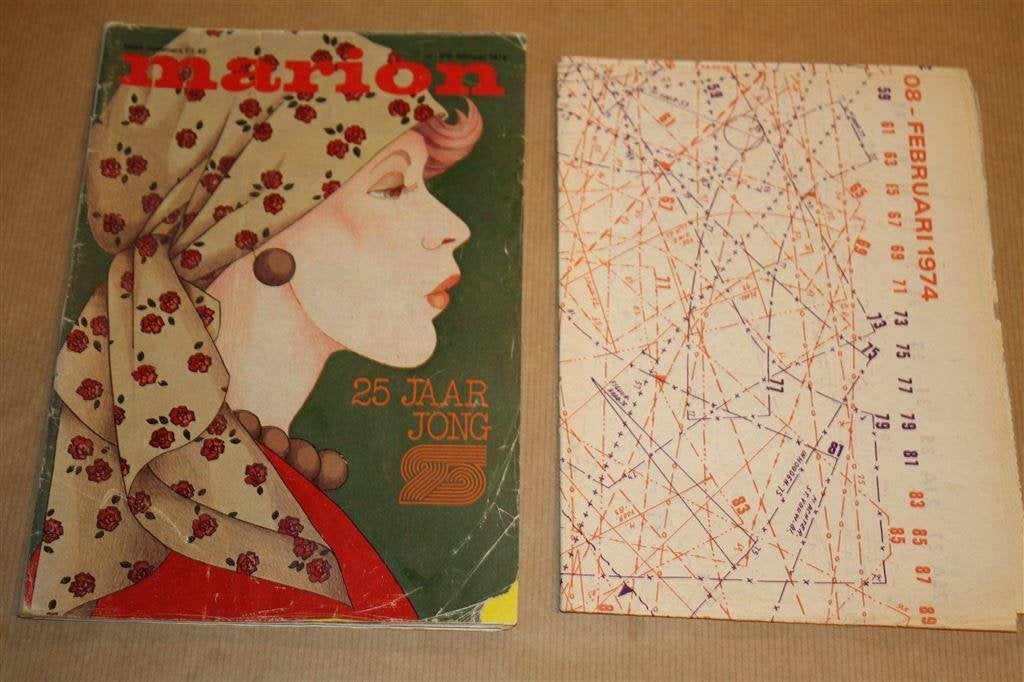 Marion - Februari 1974 - Vintage mag met kledingpatronen, Boeken, Ophalen of Verzenden, Gelezen, Mode algemeen