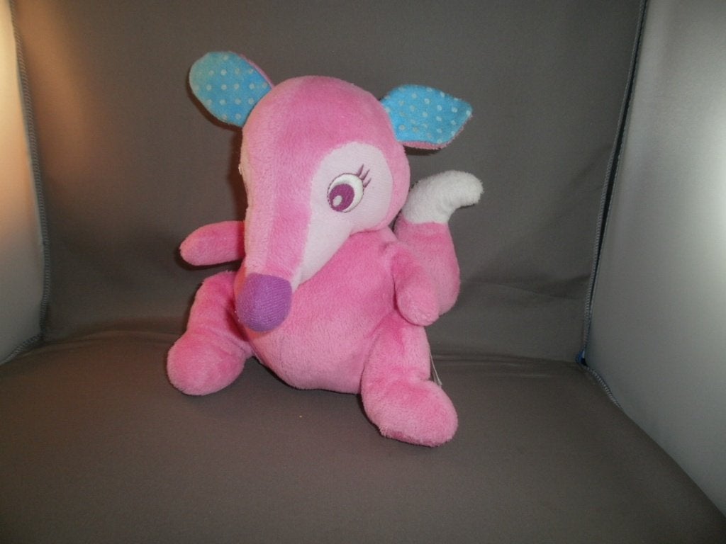 HEMA vos eekhoorn roze/wit velours blauw/wit gestipte oren, Hema, Nieuw, Ophalen of Verzenden, Middelgroot (20 tot 80 cm)