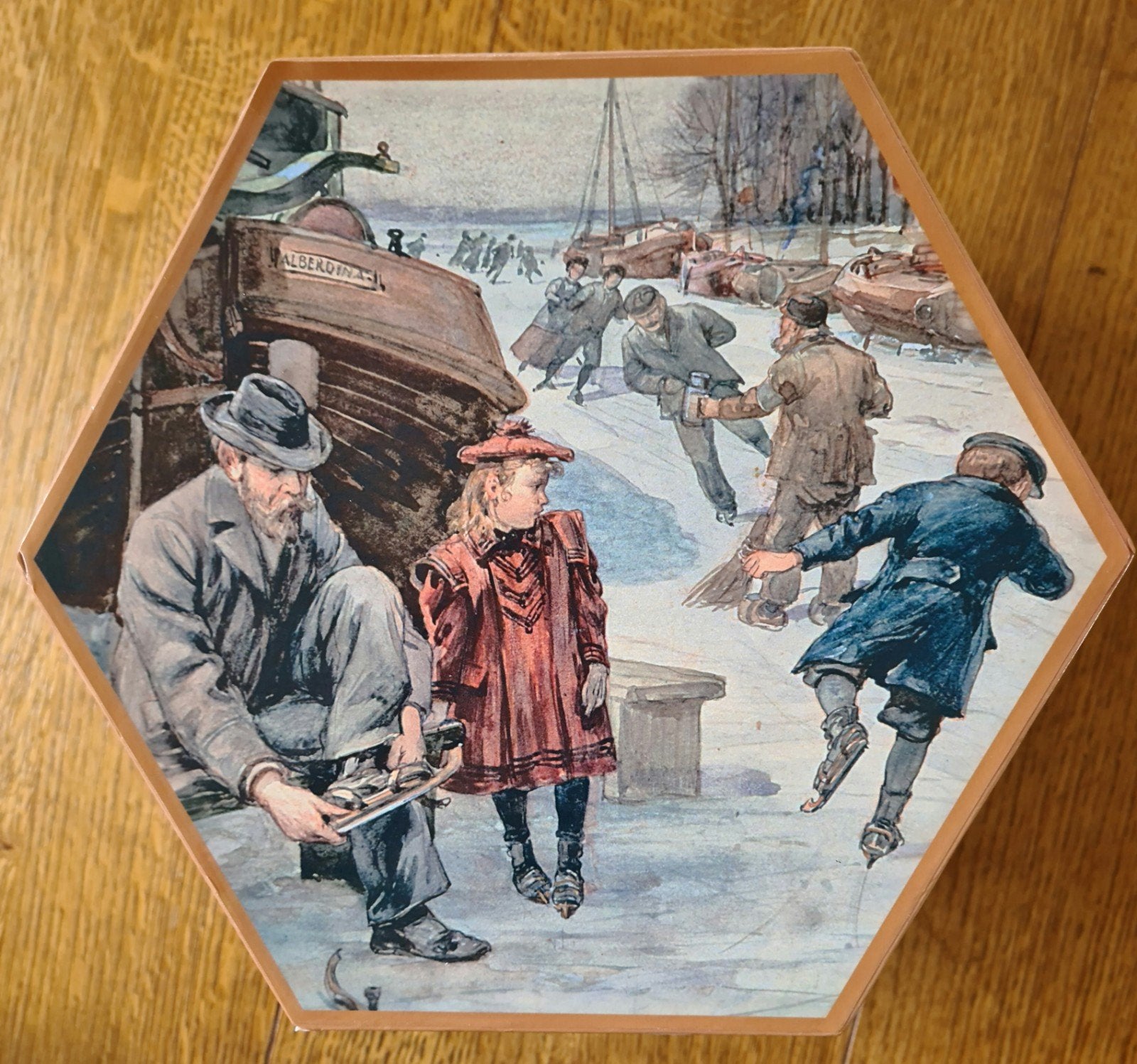 zeshoekige doos met 14 kerstballen Ot en Sien, Ophalen of Verzenden, Nieuw