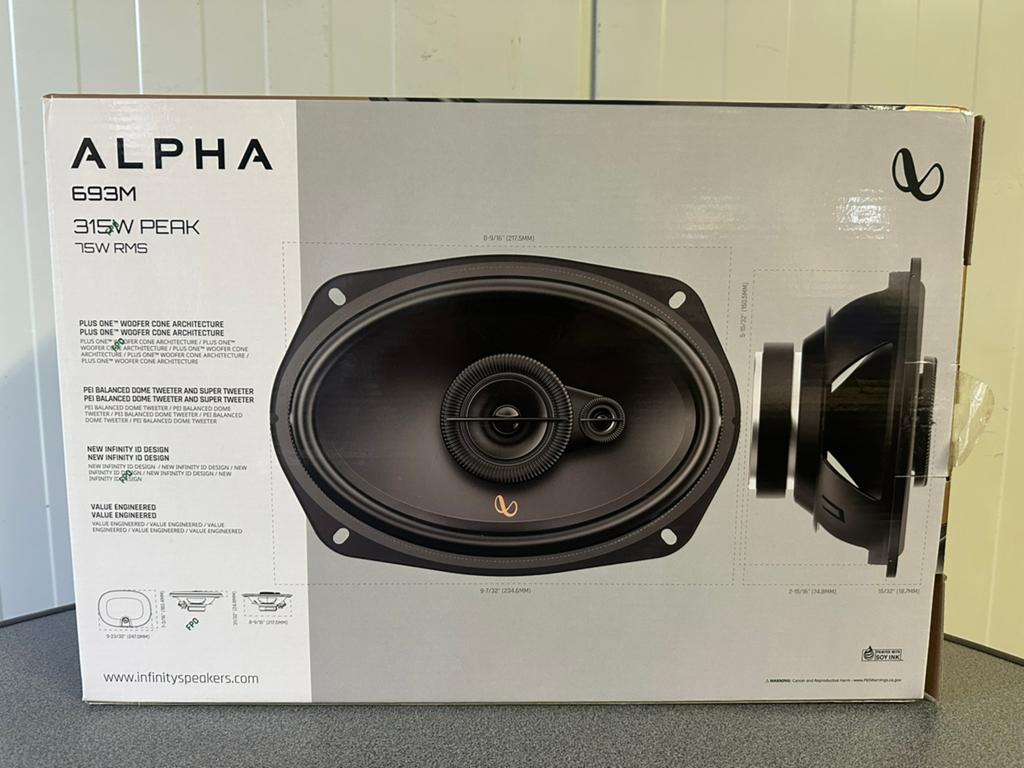 Infinity Alpha 693M Autospeakers – 69 inch 3-weg, Ophalen of Verzenden, Zo goed als nieuw