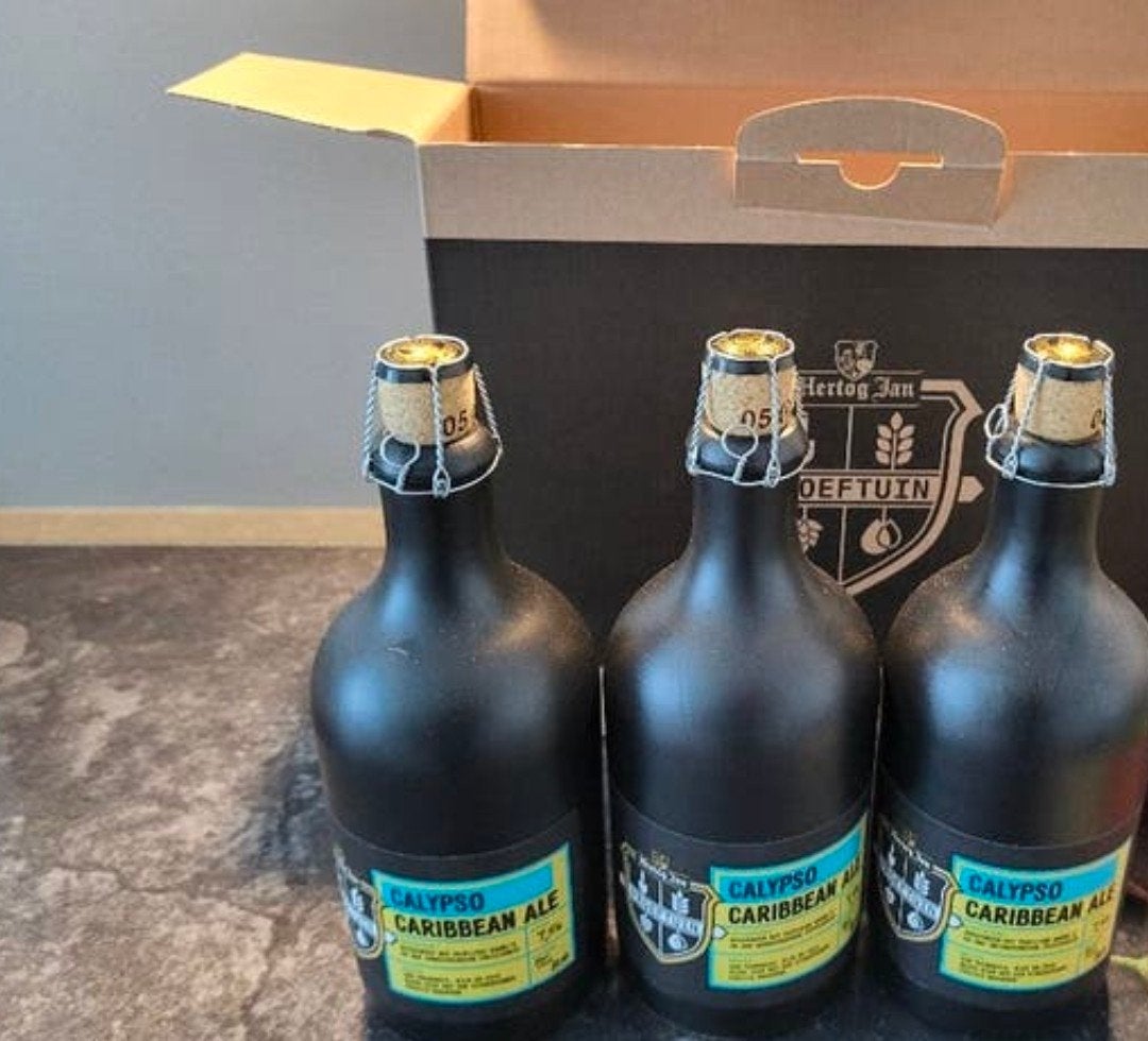 3x Hertog Jan Proeftuin Calypso Carribean Ale, Verzamelen, Biermerken, Verzenden, Flesje(s), Hertog Jan