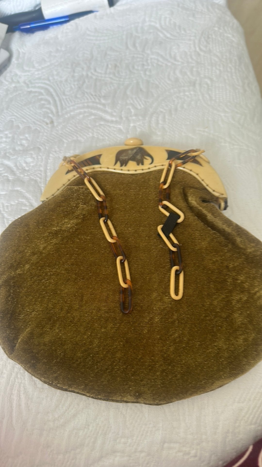 Antieke bakeliet avond tasje, Antiek en Kunst, Antiek | Kleding en Accessoires, Ophalen of Verzenden