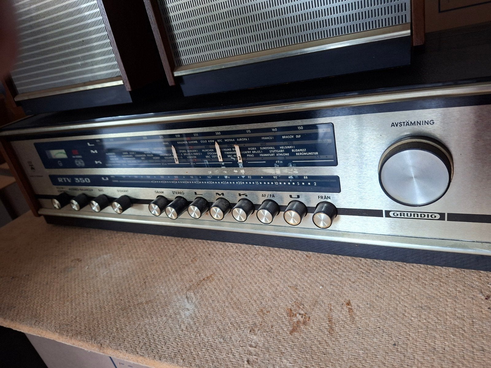 Grundig RTV 350 SK Vintage Radio Receiver, Audio, Tv en Foto, Ophalen of Verzenden, Gebruikt, Radio