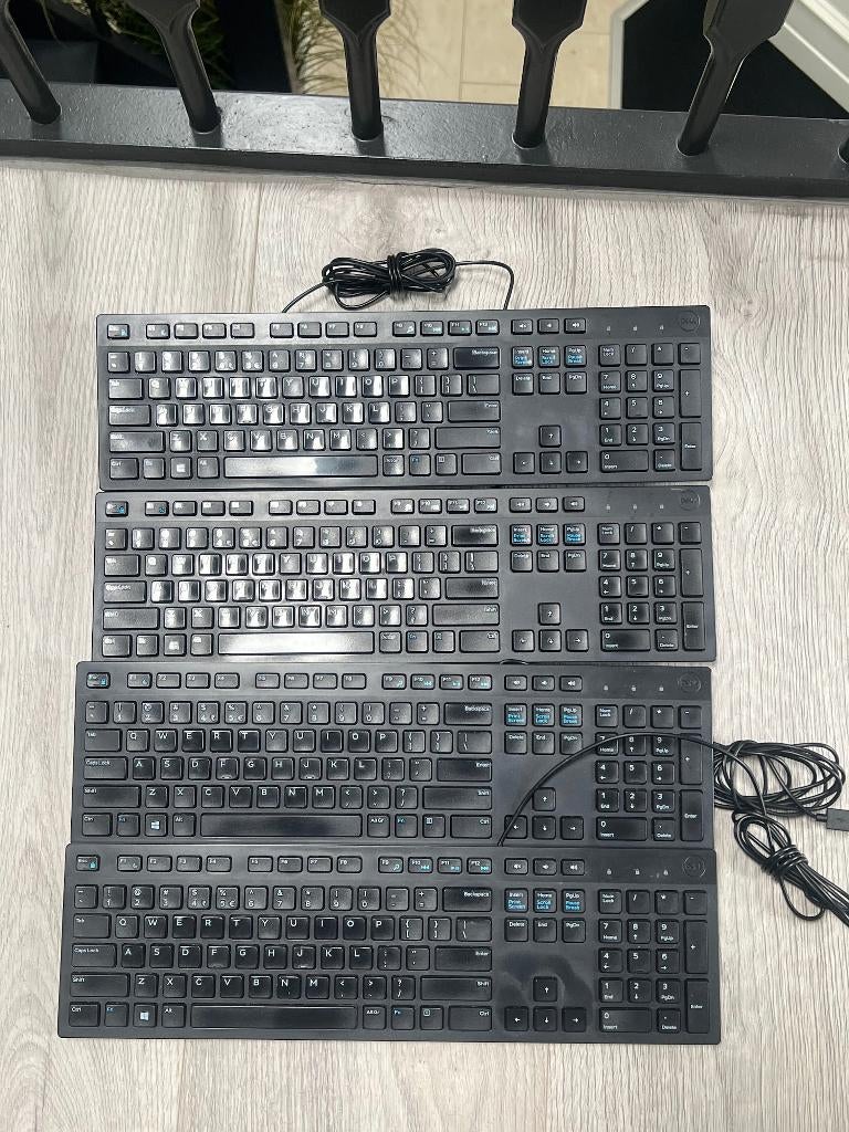 4x DELL Toetsenbord (KB216) + DELL Muis (MS116) - Zwart, Computers en Software, Toetsenborden, Gebruikt, Toetsenbord en muis-set
