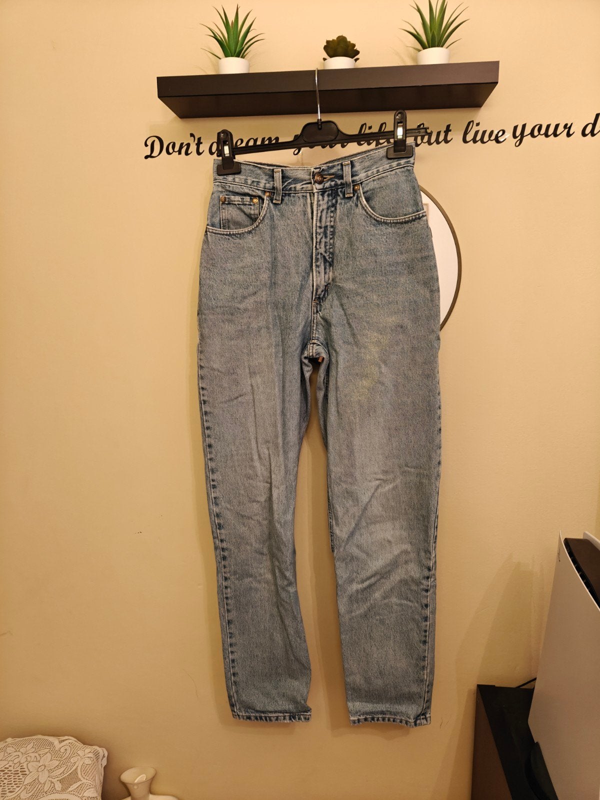 Vintage Spijkerbroek High Waist, Kleding | Dames, Spijkerbroeken en Jeans, Blauw, Overige jeansmaten, Ophalen of Verzenden, Gedragen