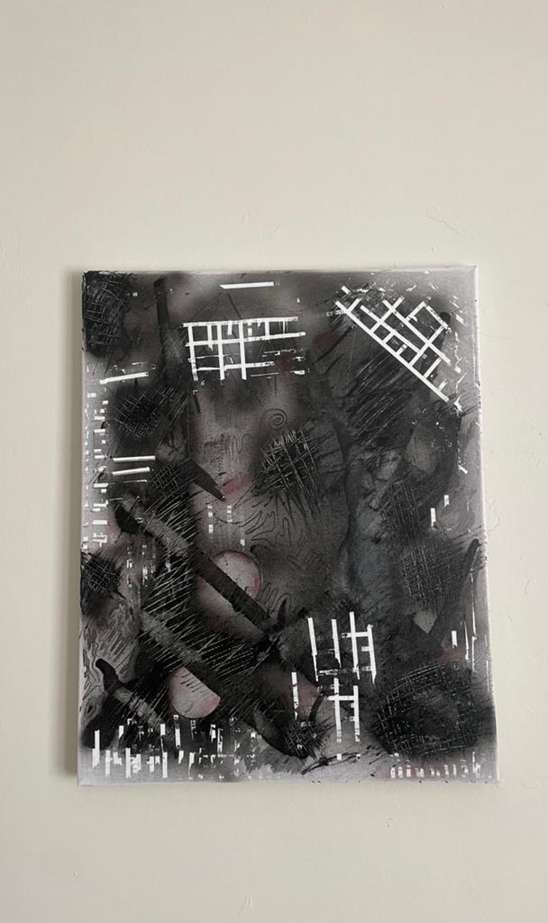 Abstract art deco alternatief schilderij, Ophalen