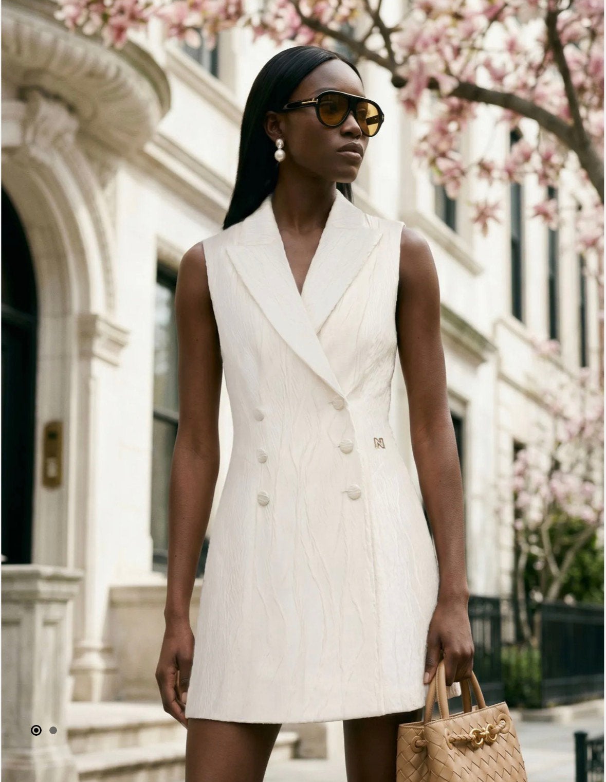 Nikkie mouwloze Roseville blazerdress maat 32, Kleding | Dames, Wit, Nieuw, Ophalen of Verzenden, Maat 34 (XS) of kleiner