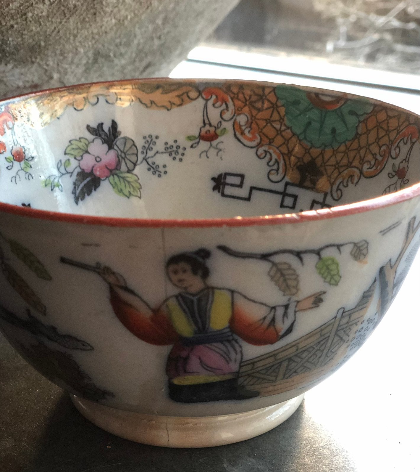 Oud Chinees schaaltje imperfect, Ophalen of Verzenden