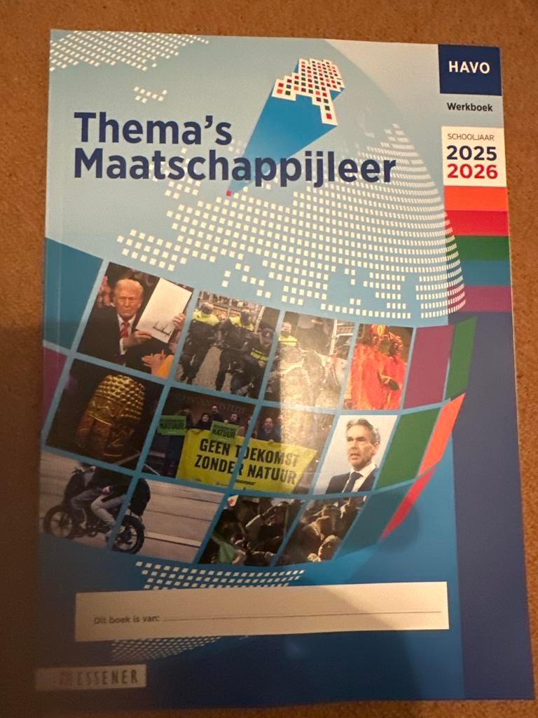 NIEUW 25-26 Thema's Maatschappijleer Werkboek HAVO 2025-2026, Boeken, Verzenden, Zo goed als nieuw, HAVO, Maatschappijleer