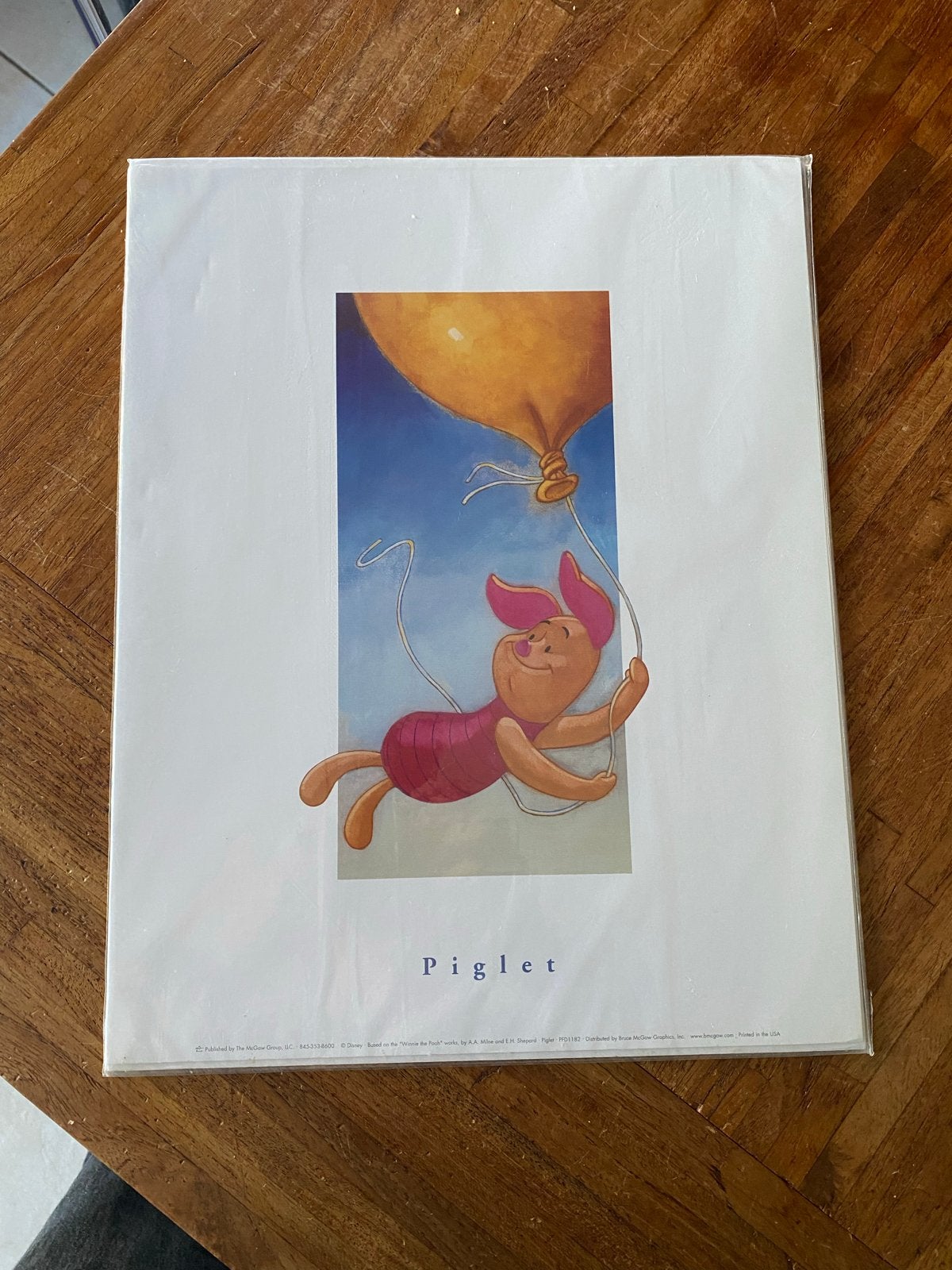 Disney Knorretje Print - maat 28x35,5 cm, Ophalen of Verzenden, Winnie de Poeh of vrienden, Zo goed als nieuw, Plaatje of Poster