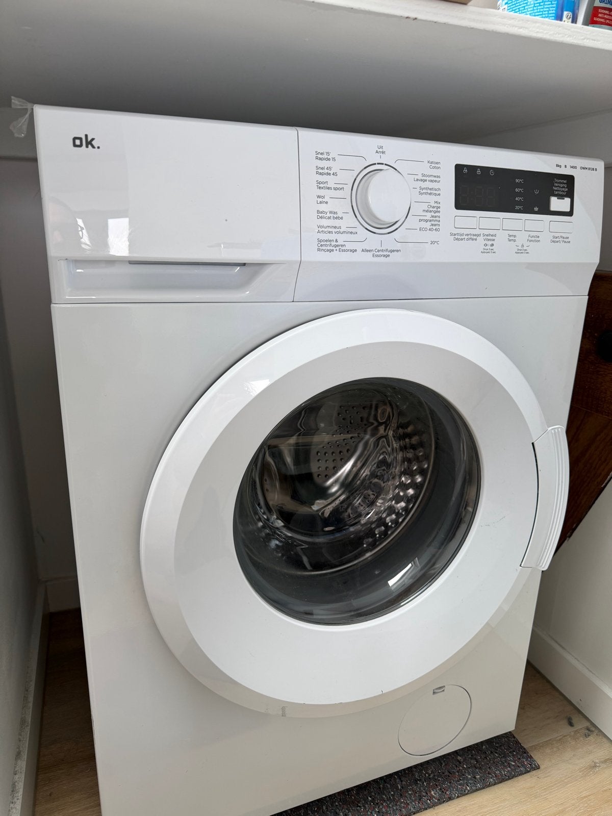 OK. OWM 8126 B Wasmachine - 8kg, 1400 toeren, Ophalen, 1200 tot 1600 toeren, Gebruikt, 8 tot 10 kg