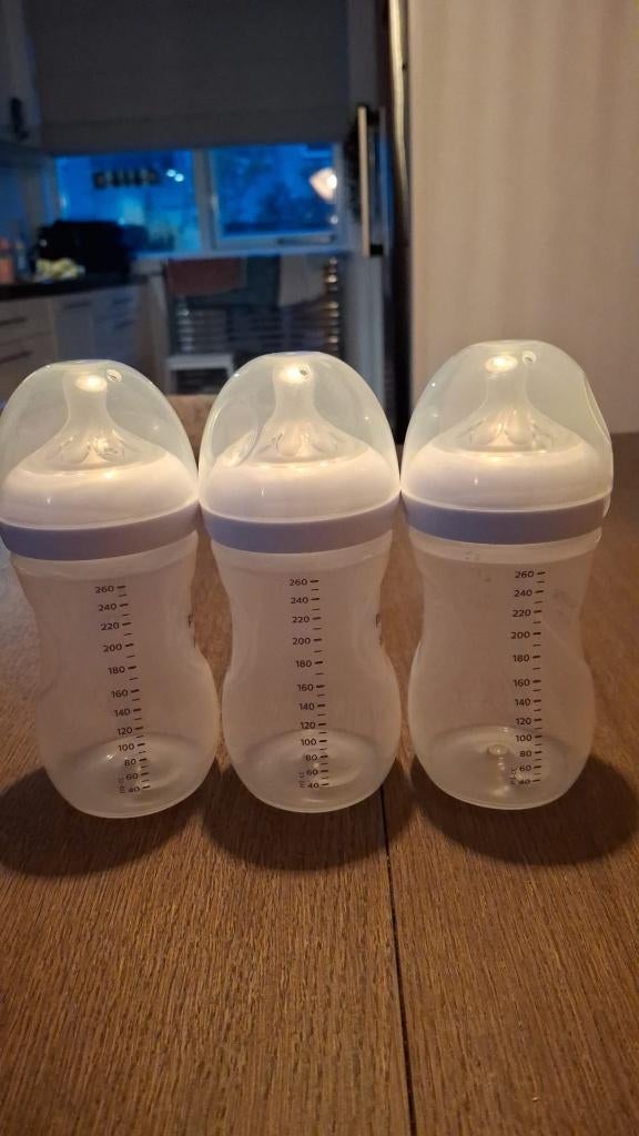 3 Philips Avent flessen nooit gebruikt speen 3 zit erop, Ophalen, Nieuw, Overige typen