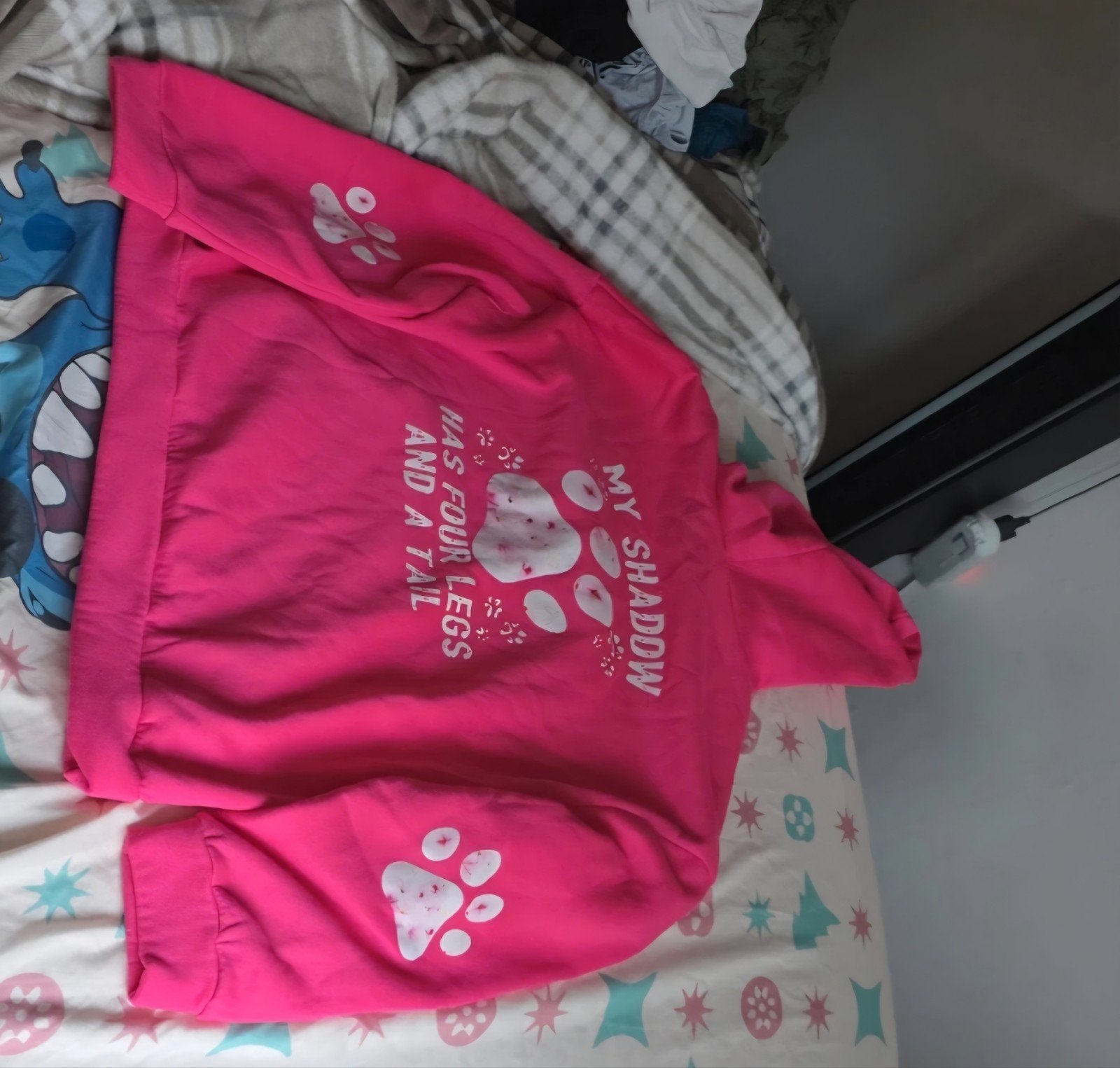 Roze hoodie met print - Maat XL, Maat 46/48 (XL) of groter, Ophalen of Verzenden, Lange mouw, Roze