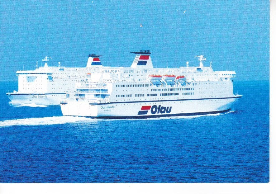 Olau Hollandia & Olau Britannia. Olau Line. 21-07, Verzamelen, Scheepvaart, Ophalen of Verzenden, Zo goed als nieuw, Motorboot