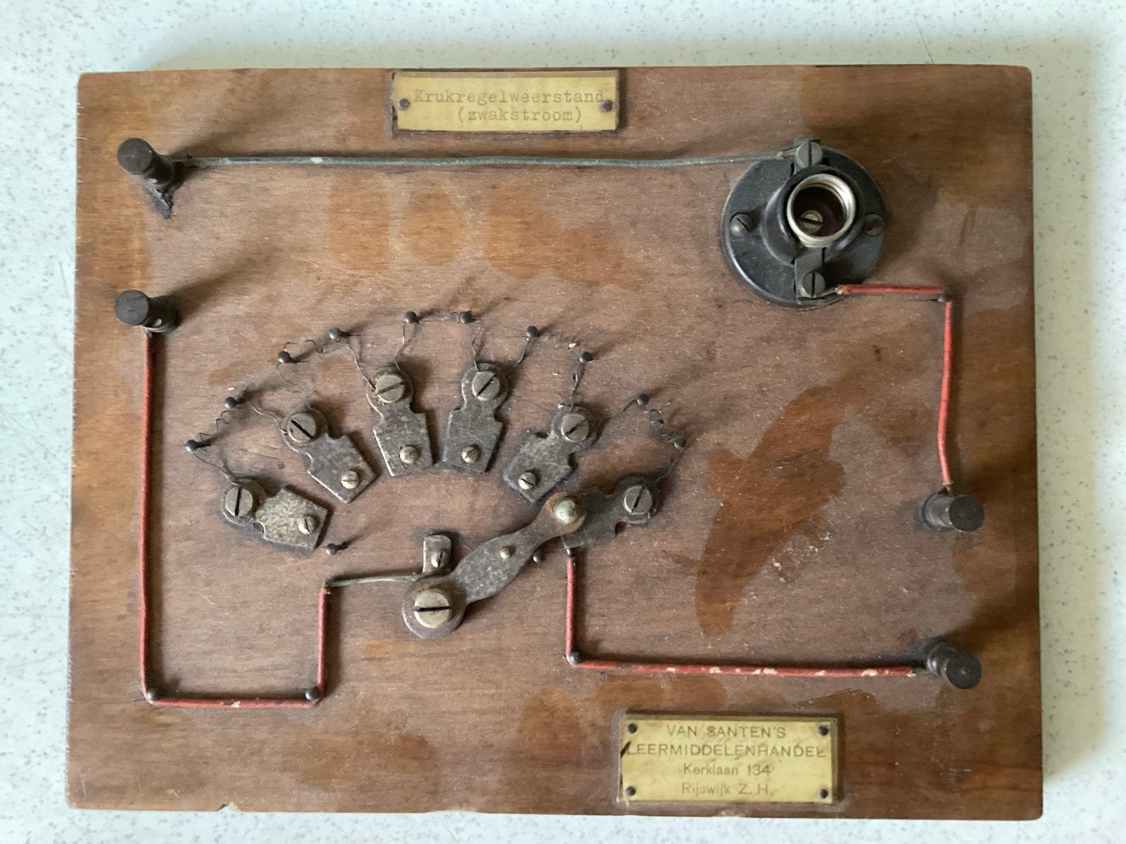 Antieke Van Santen's Leerhulpmiddel Regelweerstand, Ophalen of Verzenden