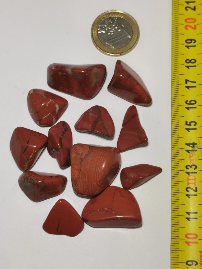 Zakje Rode Jaspis trommelstenen 50 gram, Ophalen of Verzenden, Mineraal