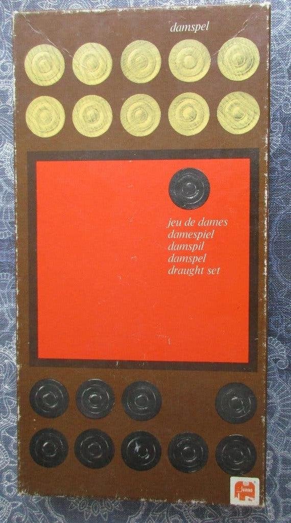 3 x damspel: vintage Jumbo / Amro-dam / magnetisch dammen, Een of twee spelers, Ophalen of Verzenden, Gebruikt, Jumbo