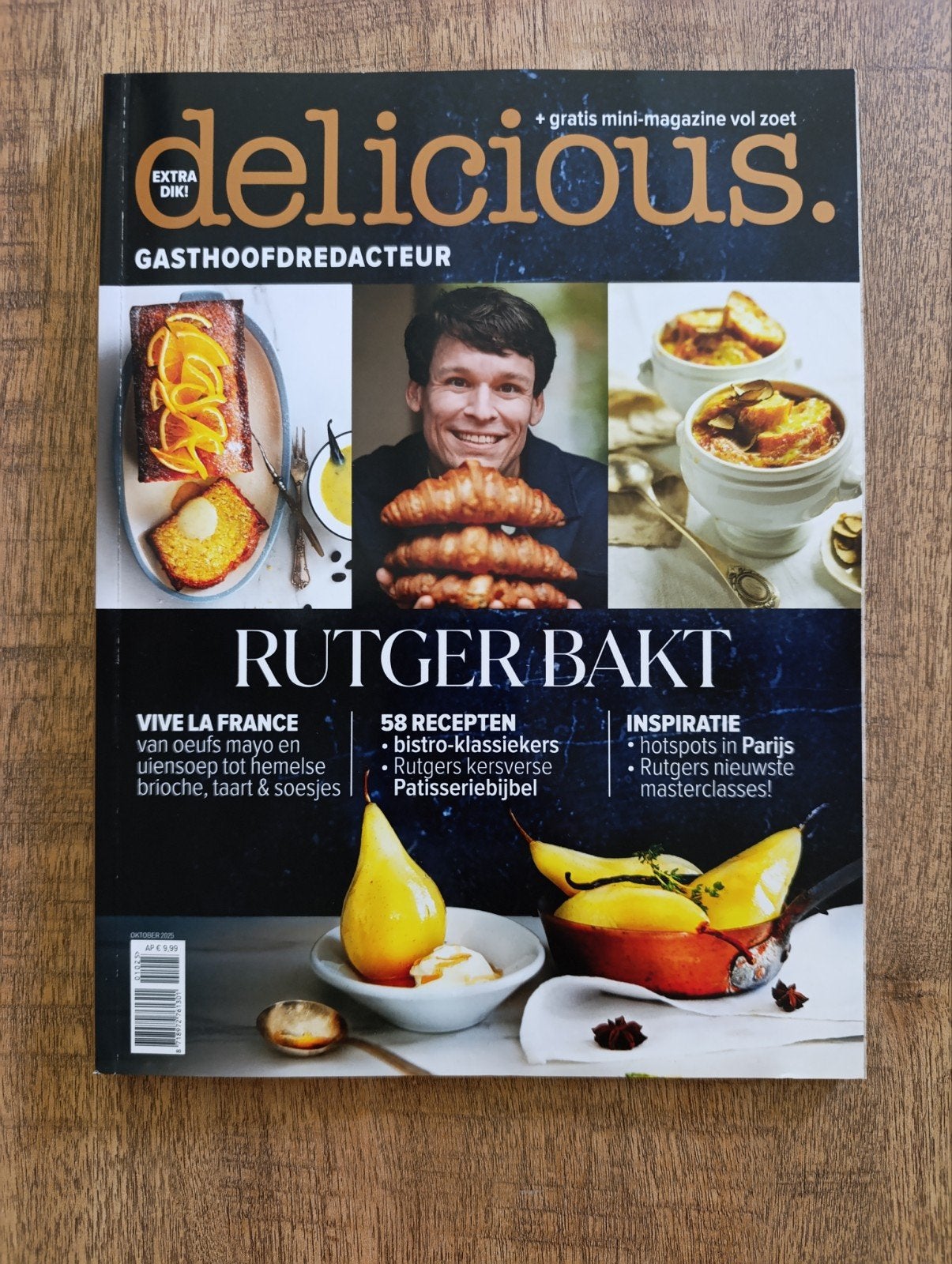 Delicious. Magazine - Rutger Bakt & Vive La France, Rutger van den Broek, Ophalen of Verzenden, Zo goed als nieuw, Voorgerechten en Soepen