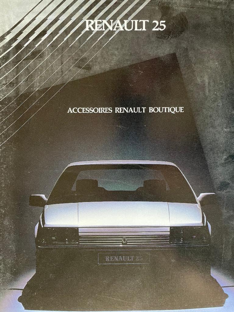 Folder van Renault 25 accessoires, ca. 1985, Ophalen of Verzenden, Nieuw, Renault