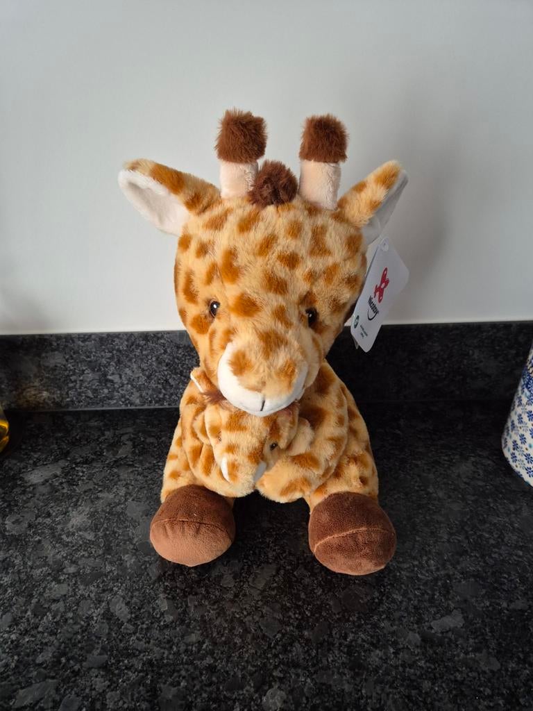 Nicotoy - Knuffel Giraffe met jong NIEUW, Ophalen of Verzenden, Nieuw, Overige typen