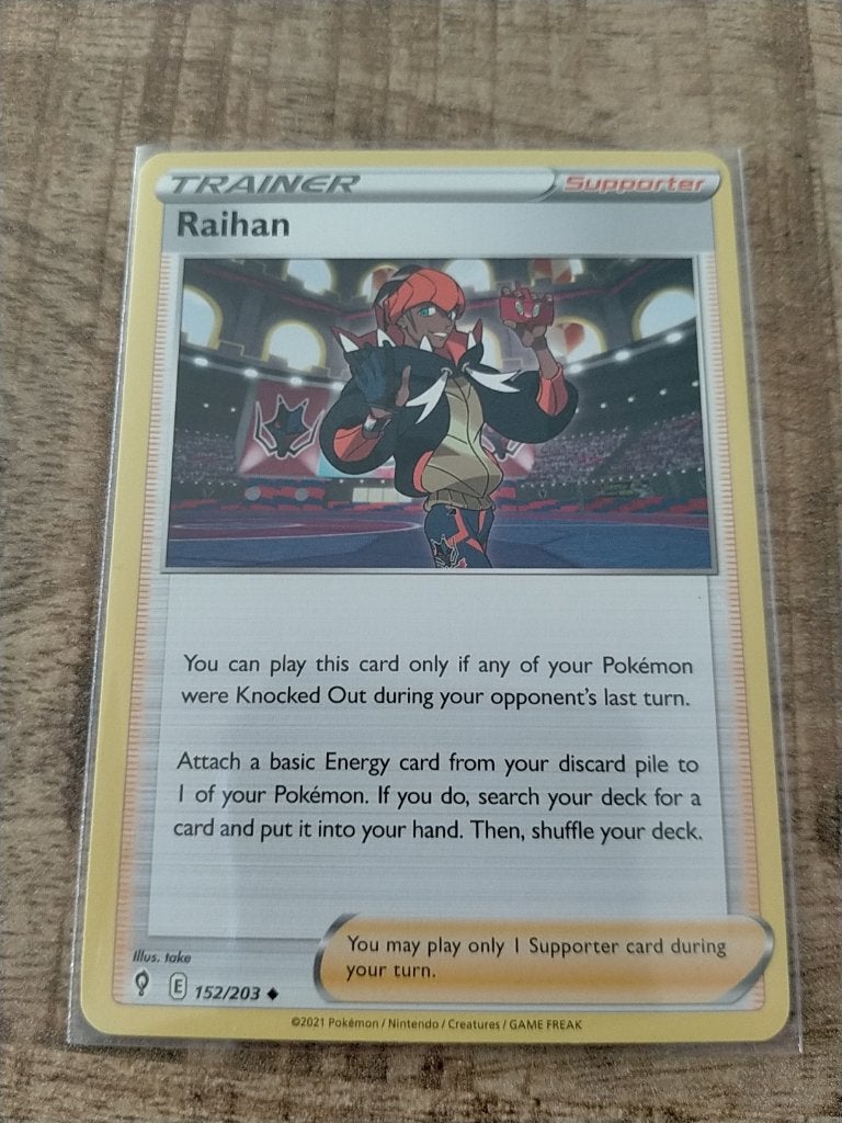 Pokemon Evolving Skies , Raihan 152/203, Hobby en Vrije tijd, Verzamelkaartspellen | Pokémon, Verzenden, Zo goed als nieuw, Losse kaart