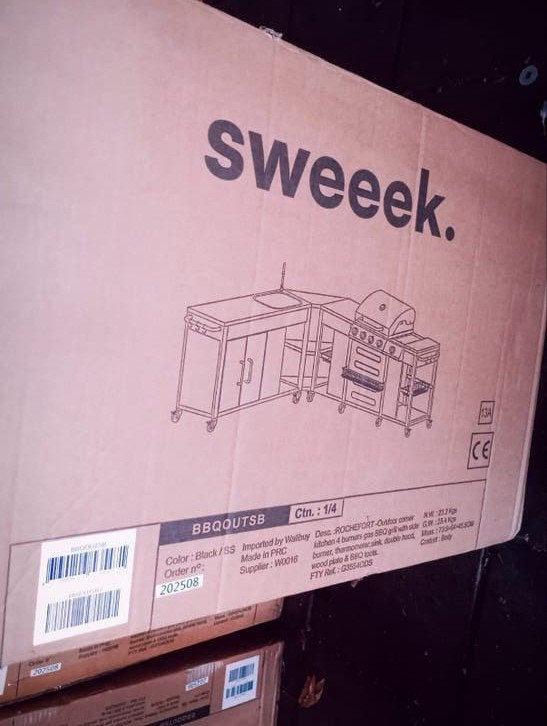 Nieuwe Sweeek buitenkeuken+bbq, Tuin en Terras, Ophalen, Nieuw, Houtskool