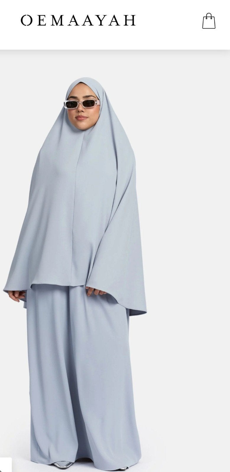 Oemayaah light blue oversized abaya met khimar, Ophalen of Verzenden, Nieuw