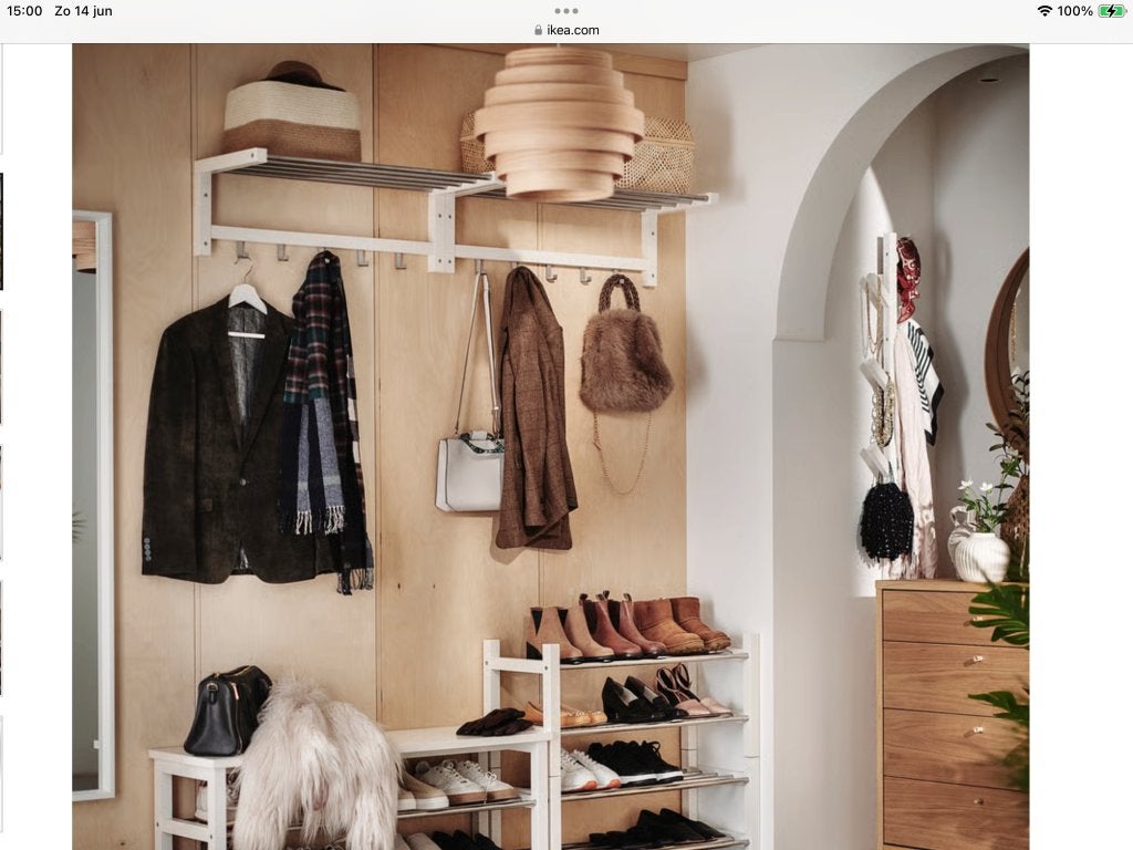 IKEA kapstok, Zo goed als nieuw, Minder dan 100 cm, Hout, Ophalen