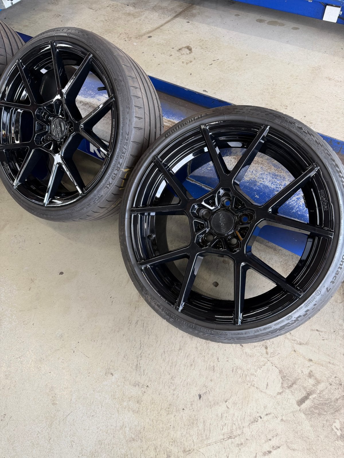Rotiform KPS 19 inch velgen met Continental banden, Ophalen, Gebruikt