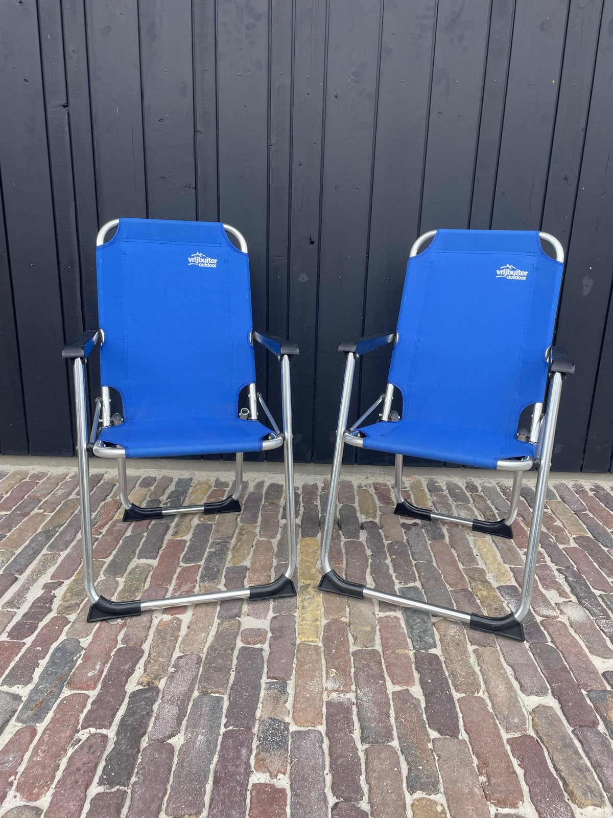 2x Vrijbuiter Outdoor kinder Campingstoelen - Blauw, Ophalen, Gebruikt, Campingstoel