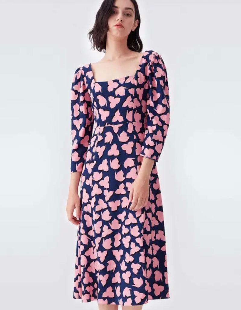 Diane Von Furstenberg Nieuw Jurk Dress DVF Viscose Print XS, Kleding | Dames, Overige kleuren, Nieuw, Ophalen of Verzenden, Knielengte