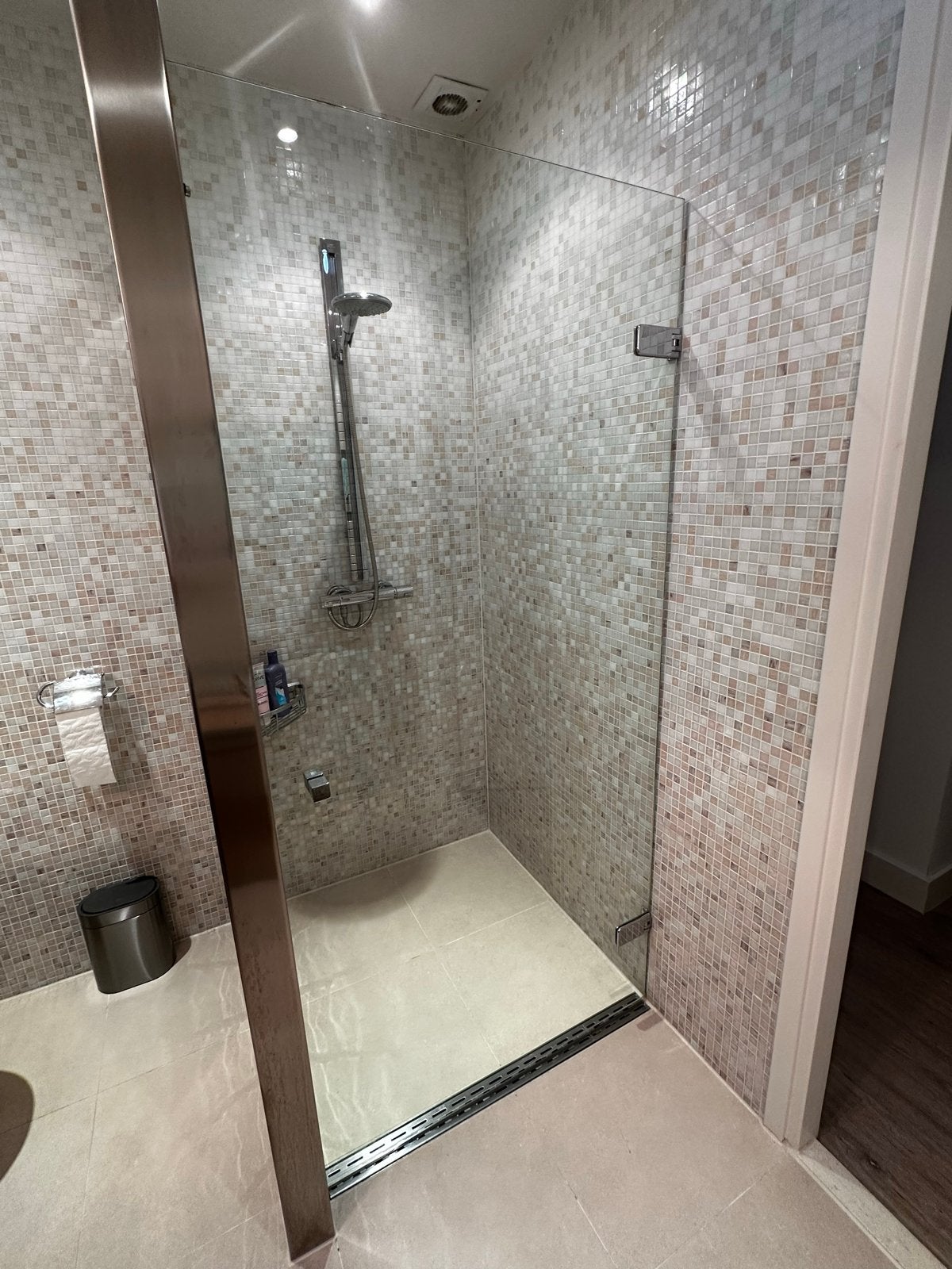 Glazen douchedeur, Ophalen, Zo goed als nieuw, Glas, Douche