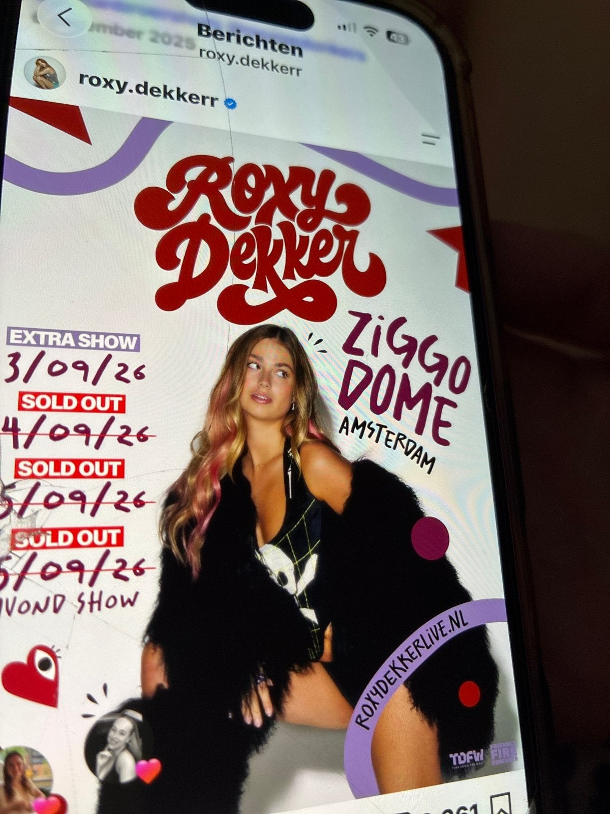 2 kaarten roxy dekker 5 sep avondshow, Tickets en Kaartjes, Twee personen, September