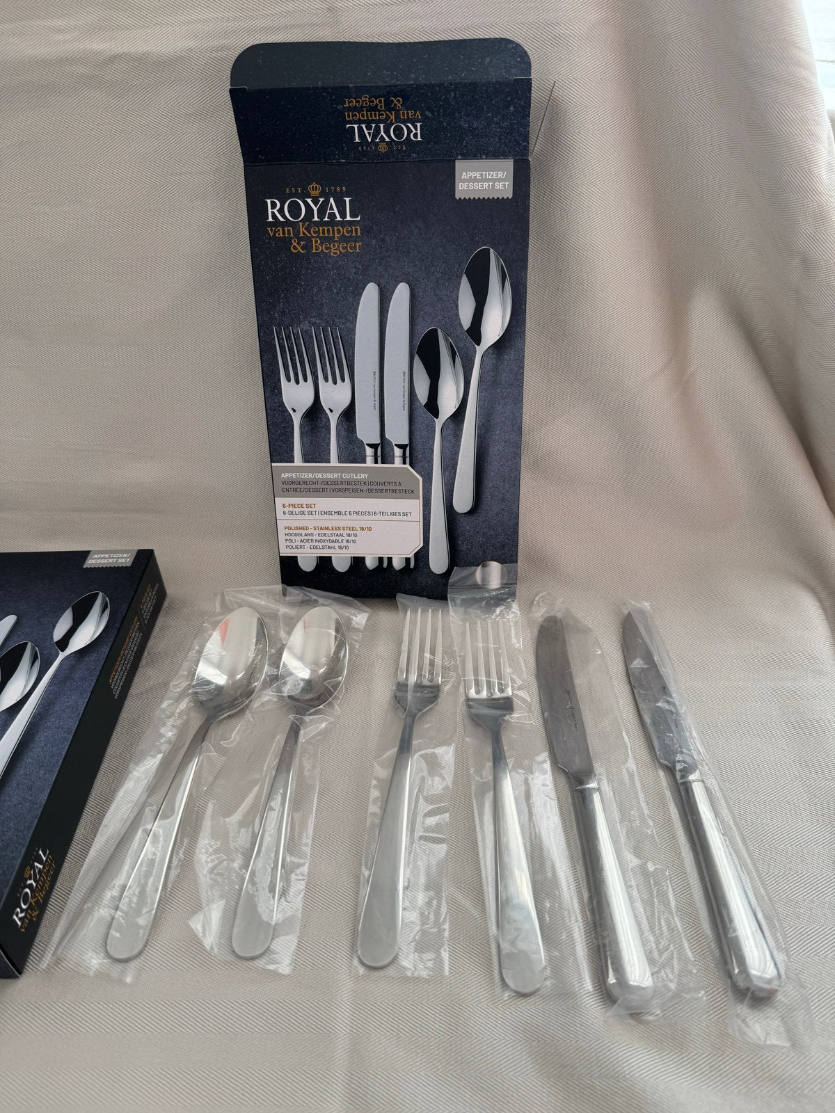 Royal van Kempen & Begeer 6-delige bestekset hoogglans, Royal Van Kempen & Begeer, Bestekset, Overige typen, Nieuw