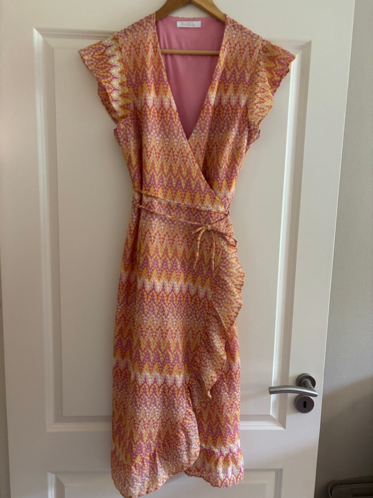 Freebird wikkeljurk met zigzagprint maat M, Maat 38/40 (M), Meerkleurig, Ophalen of Verzenden, Zo goed als nieuw