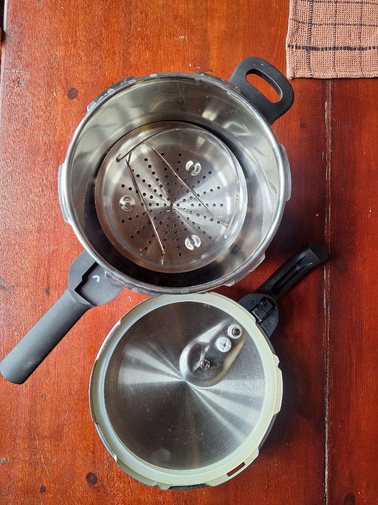 Tefal snelkookpan 6L incl. stoom mandje, Ophalen, Snelkookpan, Tefal, Zo goed als nieuw
