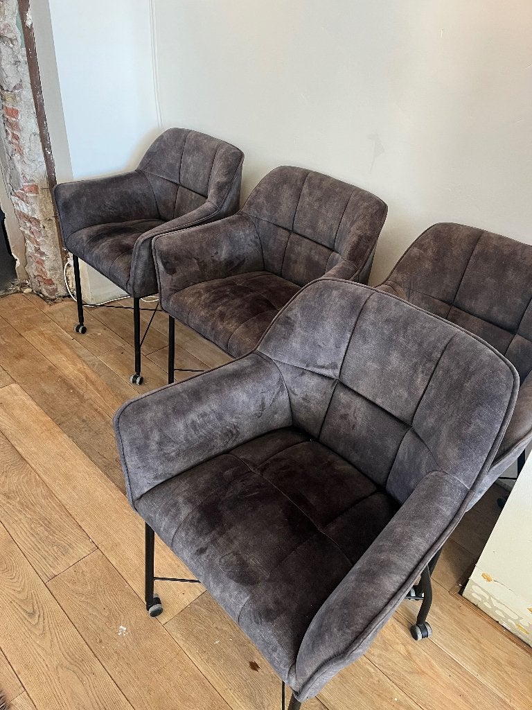 Eetkamerstoelen, Ophalen, Gebruikt, Vier, Stof