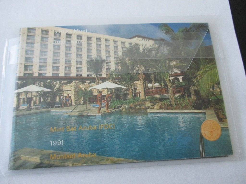 Aruba jaarset 1991 fdc, Postzegels en Munten, Munten | Nederland, Ophalen of Verzenden, Koningin Beatrix, Overige waardes, Setje